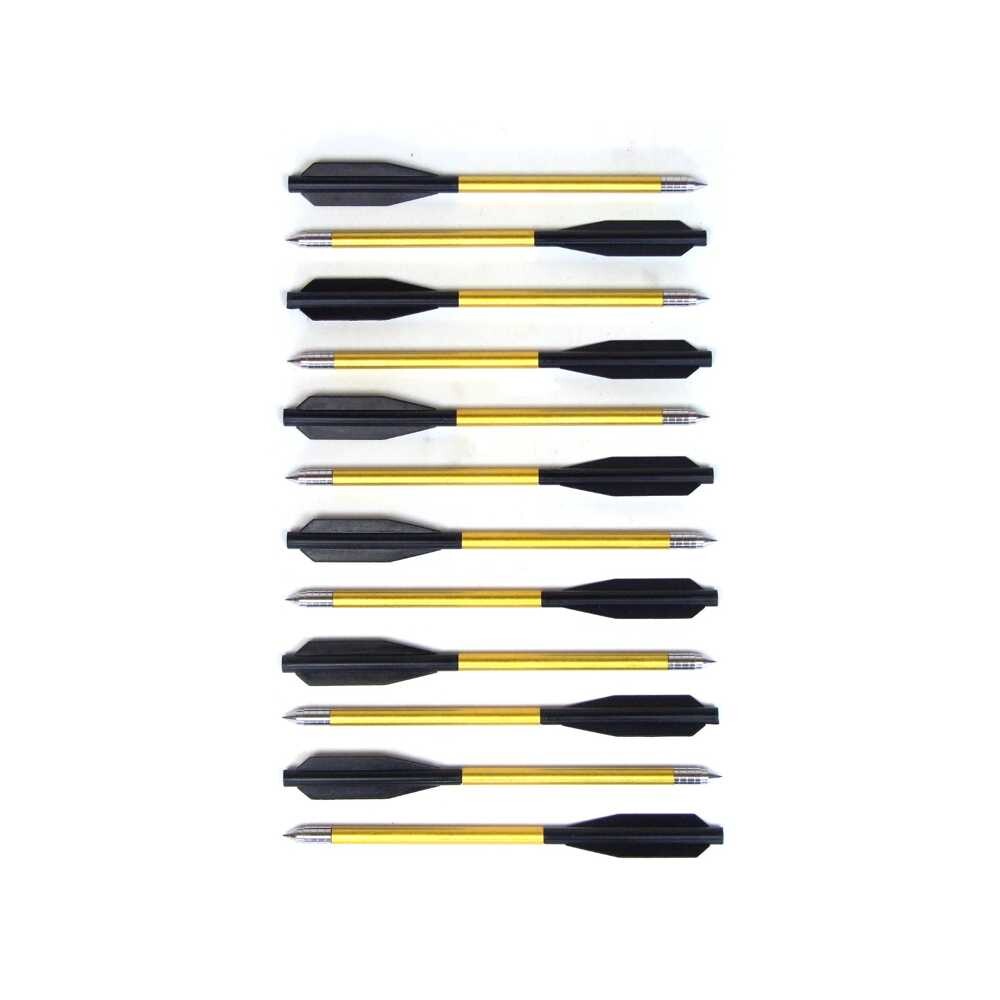 Man Kung 6,5 inch aluminium kruisboog pijltjes 12-pack (Ø6mm)
