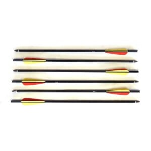 Man Kung 20 inch aluminium kruisboog pijlen zwart 6-pack (Ø9mm)