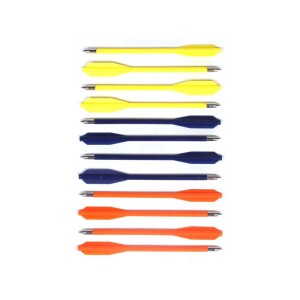 Man Kung 6,5 inch gekleurde kunststof kruisboog pijltjes 12-pack (Ø6mm)