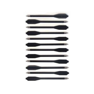 Man Kung 6,5 inch zwarte kunststof kruisboog pijltjes 12-pack (Ø6mm)