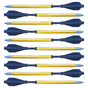 Man Kung 6,5 inch aluminium kruisboog pijltjes 10-pack voor de MK-TCS3 Sobek (Ø6mm)